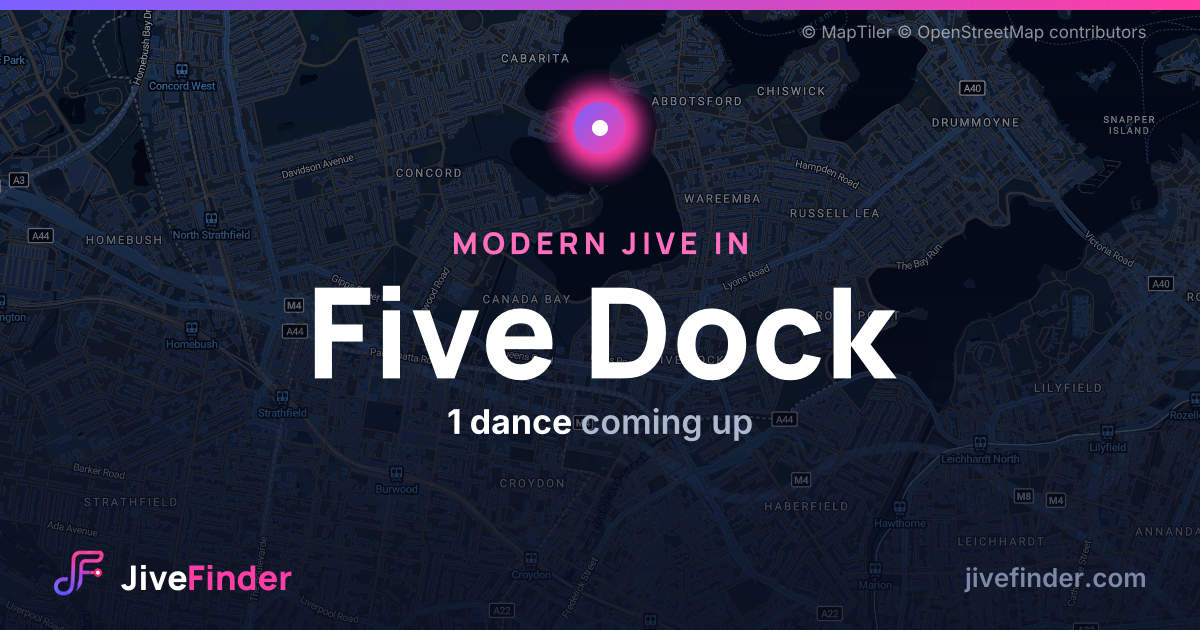 Modern Jive in in Five Dock — 1 dance coming up