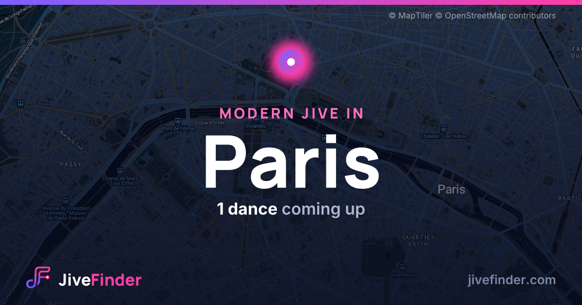 Modern Jive in in Paris — 1 dance coming up