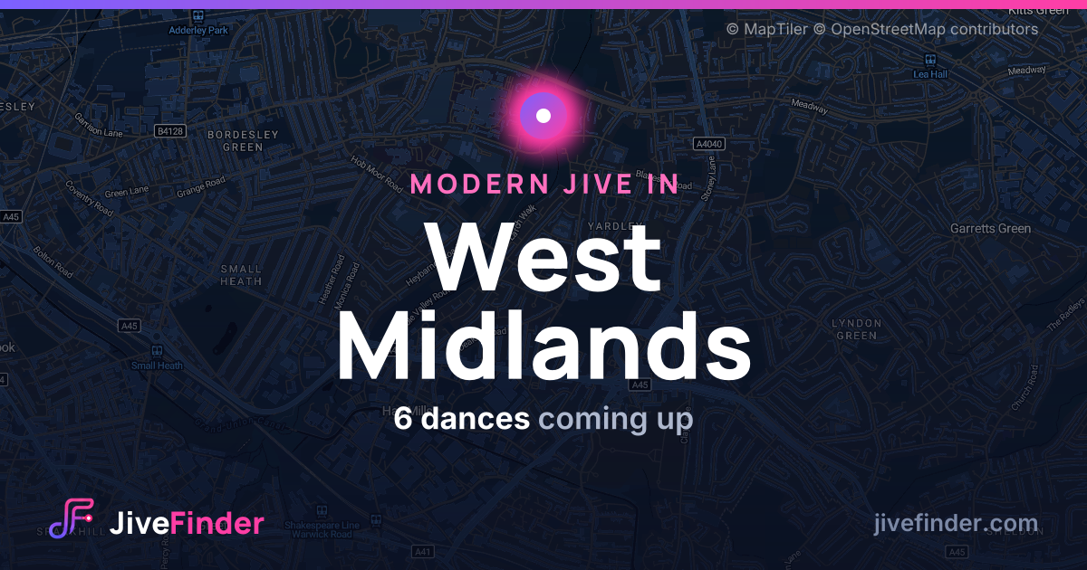 Modern Jive in in West Midlands — 6 dances coming up
