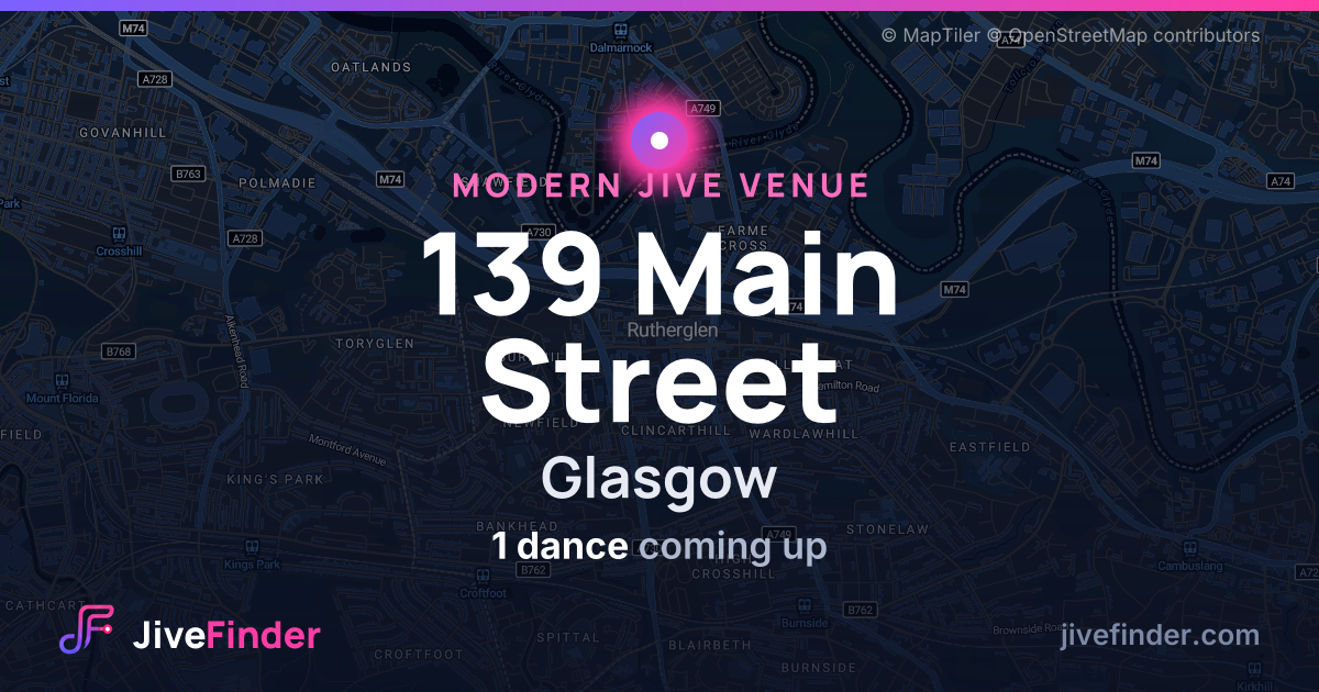 Modern Jive venue at Glasgow, 139 Main Street — 1 dance coming up