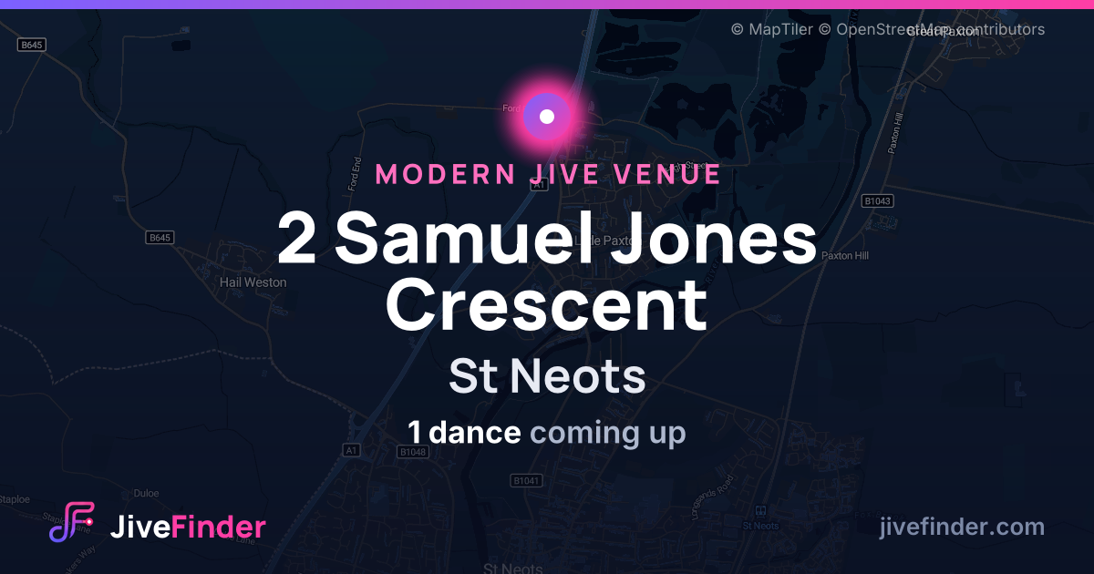 Modern Jive venue at St Neots, 2 Samuel Jones Crescent — 1 dance coming up