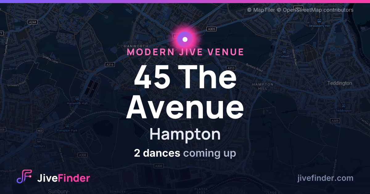 Modern Jive venue at Hampton, 45 The Avenue — 2 dances coming up