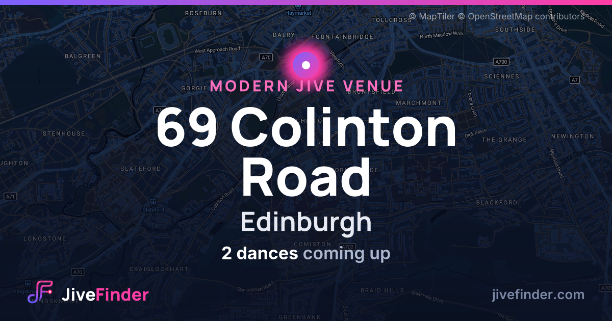 Modern Jive venue at Edinburgh, 69 Colinton Road — 2 dances coming up