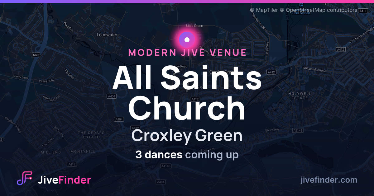 Modern Jive venue at Croxley Green, All Saints Church — 3 dances coming up