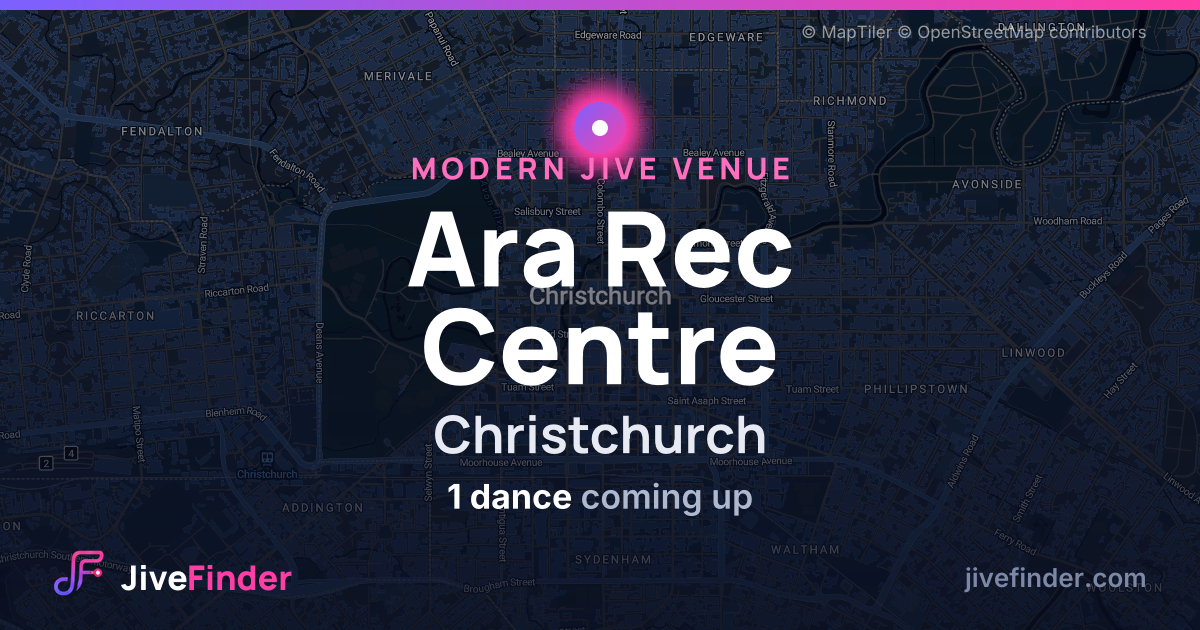 Modern Jive venue at Christchurch, Ara Rec Centre — 1 dance coming up