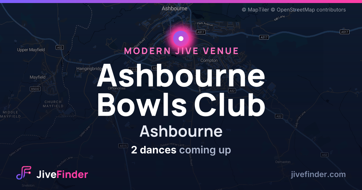Modern Jive venue at Ashbourne, Ashbourne Bowls Club — 2 dances coming up