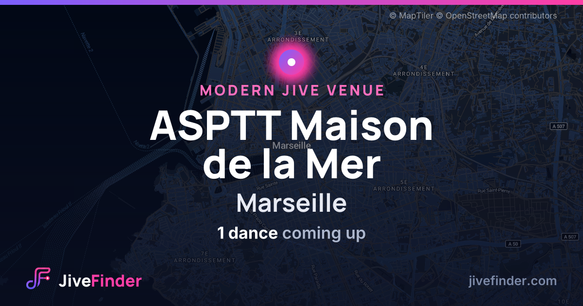 Modern Jive venue at Marseille, ASPTT Maison de la Mer — 1 dance coming up