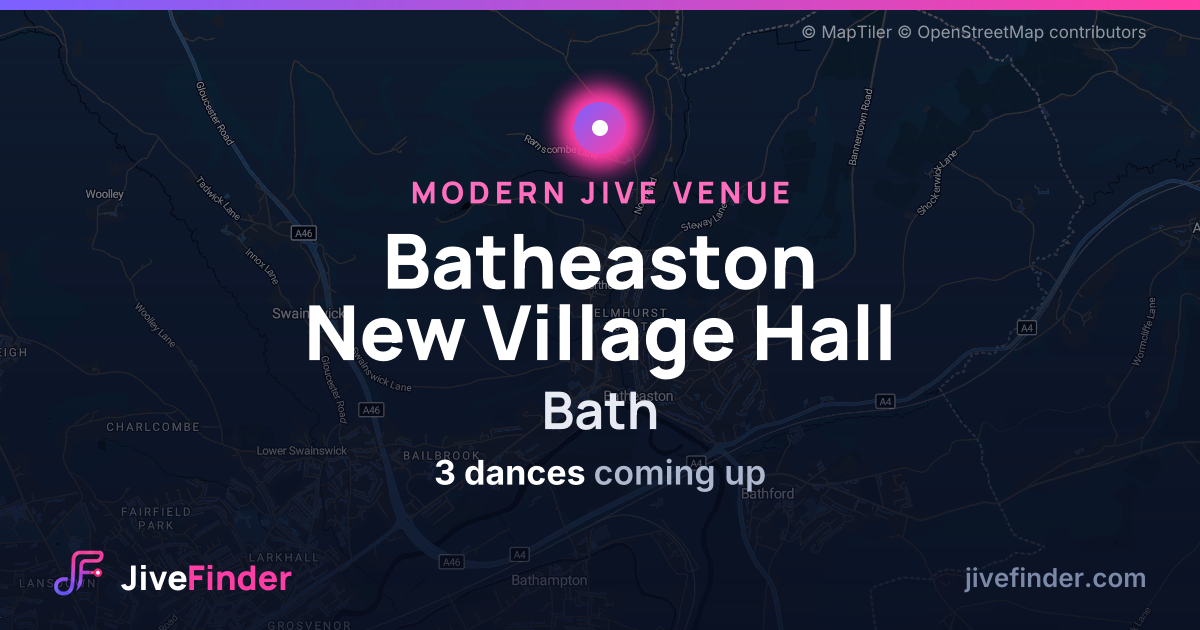Modern Jive venue at Bath, Batheaston New Village Hall — 3 dances coming up