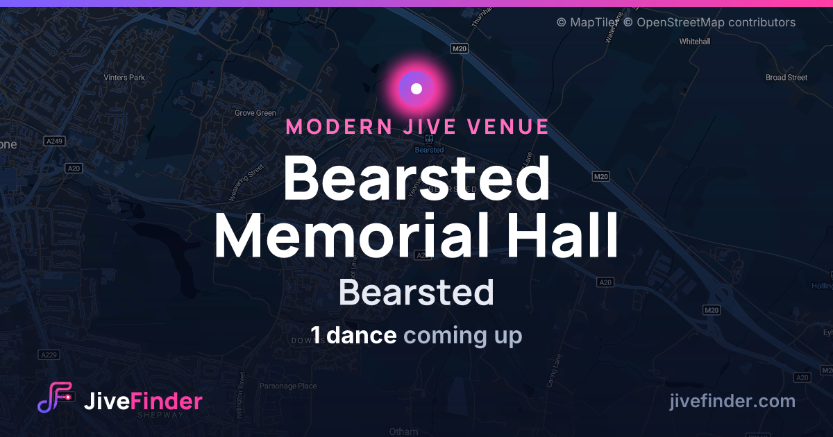 Modern Jive venue at Bearsted, Bearsted Memorial Hall — 1 dance coming up