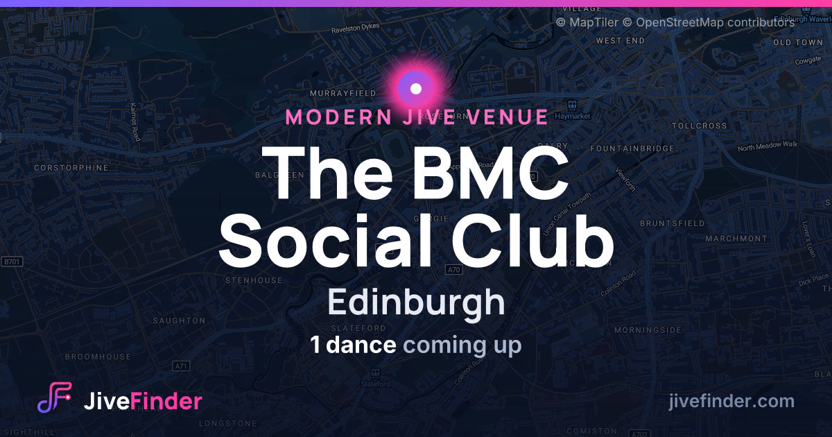 Modern Jive venue at Edinburgh, The BMC Social Club — 1 dance coming up
