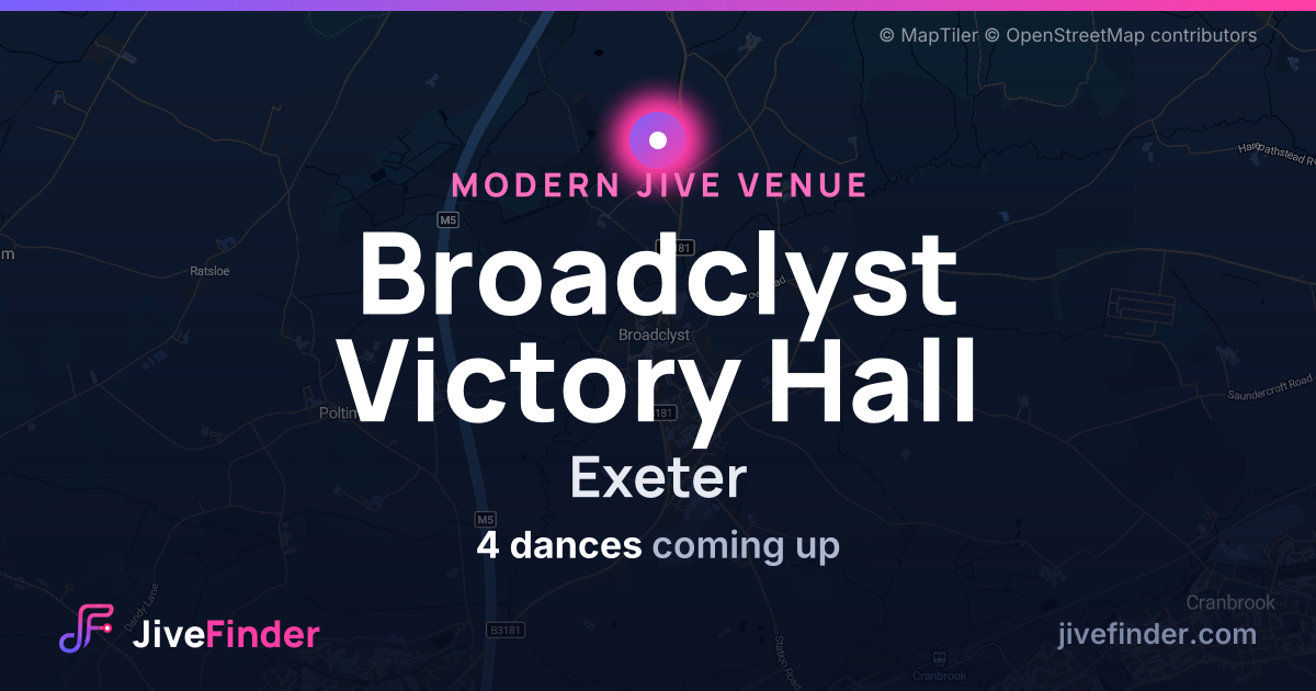 Modern Jive venue at Exeter, Broadclyst Victory Hall — 4 dances coming up