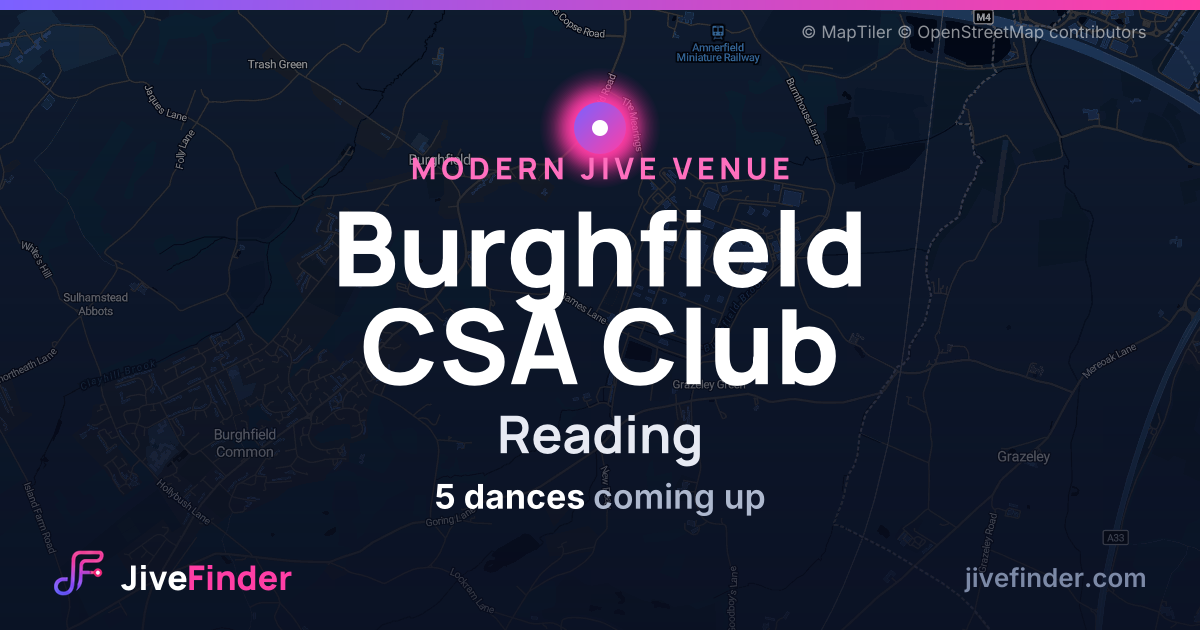 Modern Jive venue at Reading, Burghfield CSA Club — 5 dances coming up