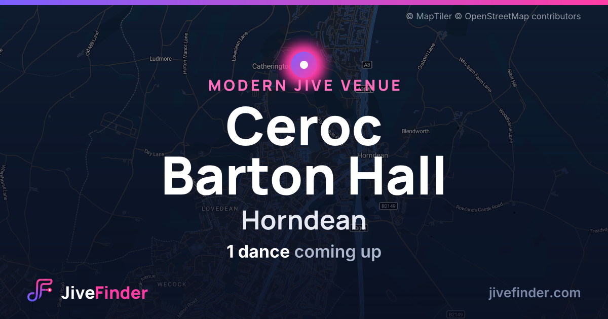 Modern Jive venue at Horndean, Ceroc Barton Hall — 1 dance coming up