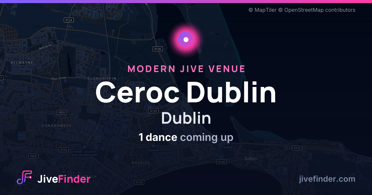 Modern Jive venue at Dublin, Ceroc Dublin — 1 dance coming up