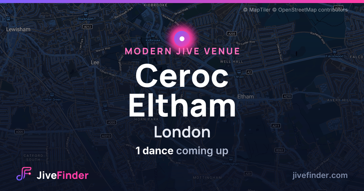 Modern Jive venue at London, Ceroc Eltham — 1 dance coming up