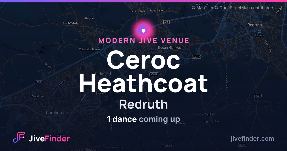 Modern Jive venue at Redruth, Ceroc Heathcoat — 1 dance coming up