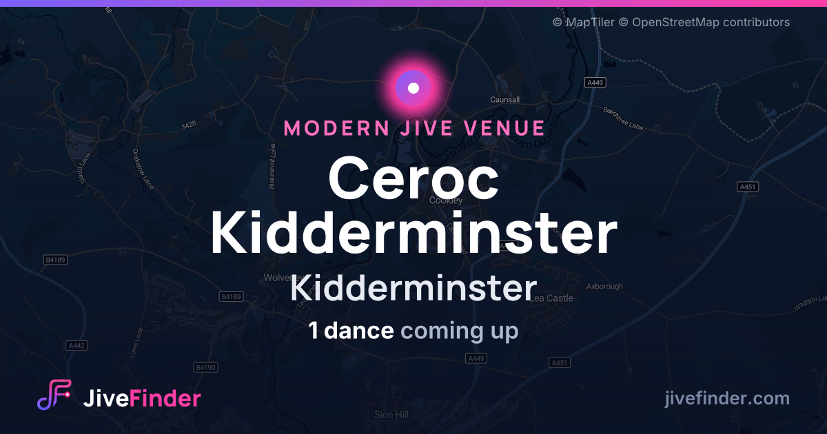 Modern Jive venue at Kidderminster, Ceroc Kidderminster — 1 dance coming up