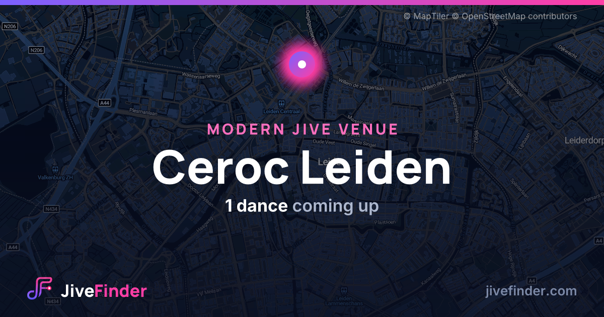 Modern Jive venue in Ceroc Leiden — 1 dance coming up
