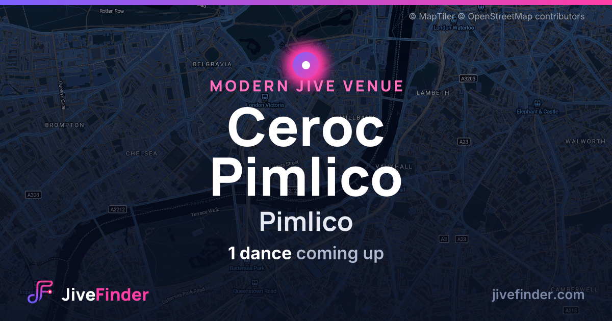 Modern Jive venue at Pimlico, Ceroc Pimlico — 1 dance coming up
