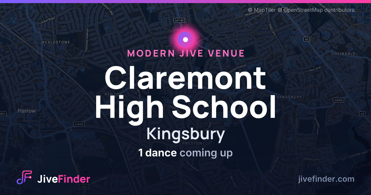Modern Jive venue at Kingsbury, Claremont High School — 1 dance coming up