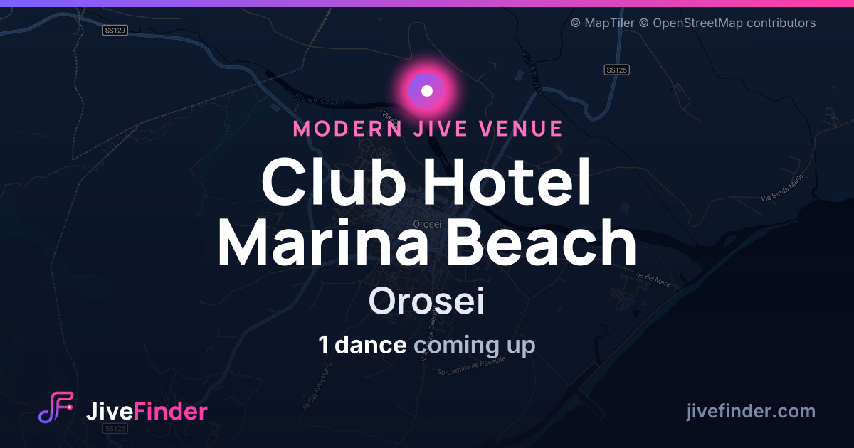 Modern Jive venue at Orosei, Club Hotel Marina Beach — 1 dance coming up
