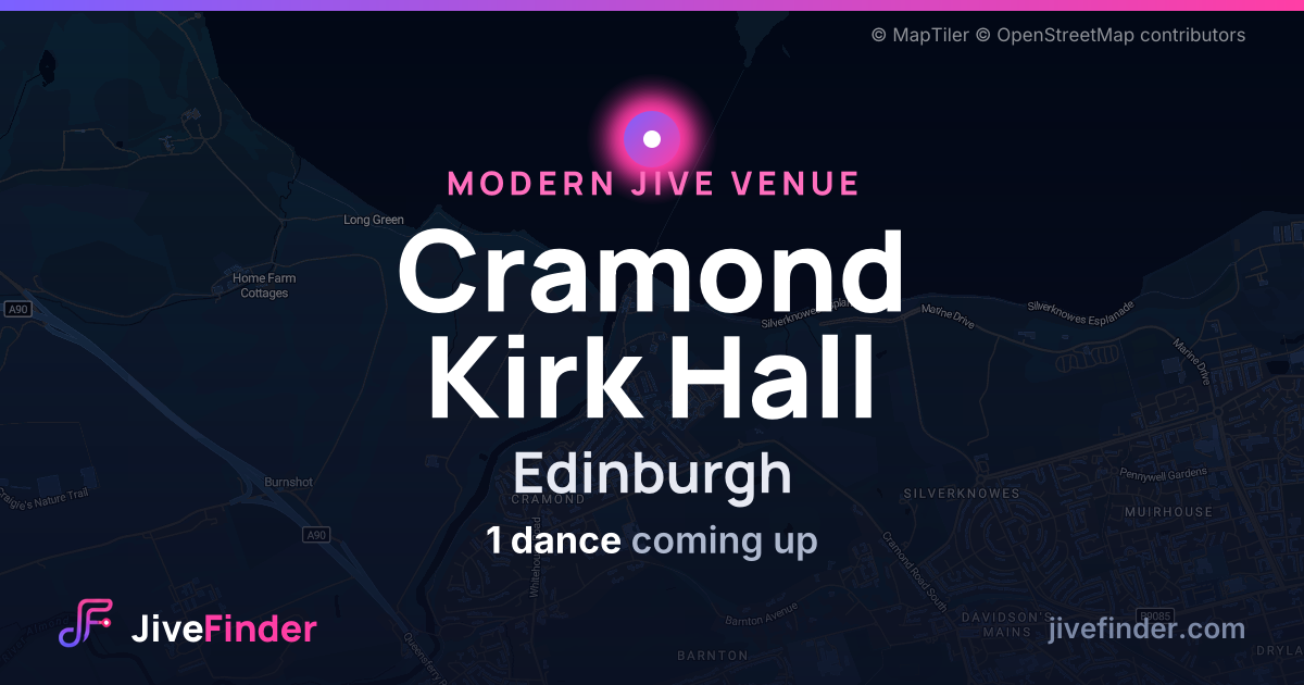 Modern Jive venue at Edinburgh, Cramond Kirk Hall — 1 dance coming up