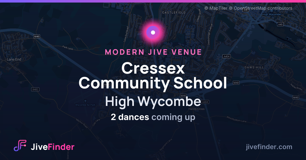 Modern Jive venue at High Wycombe, Cressex Community School — 2 dances coming up