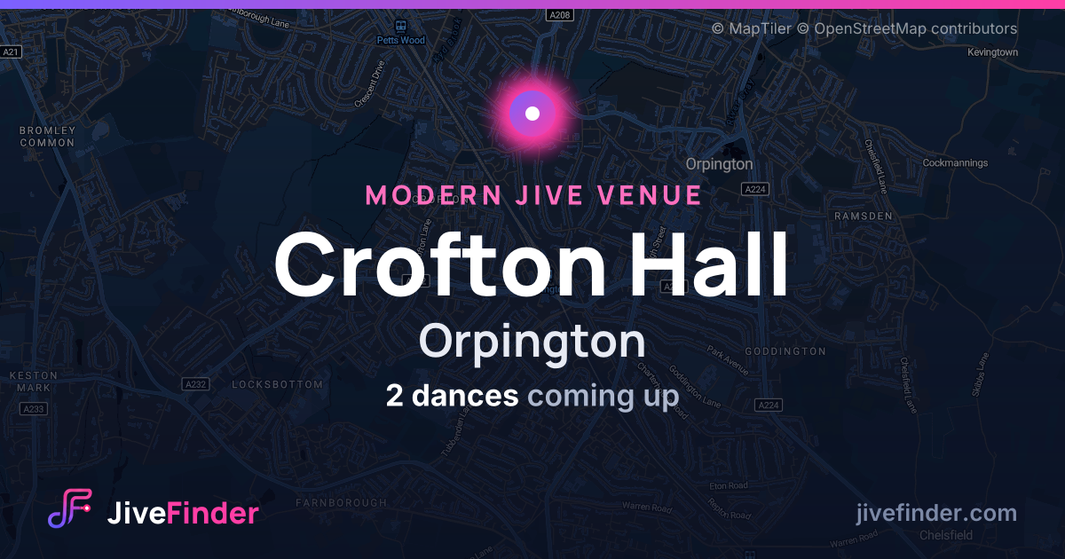 Modern Jive venue at Orpington, Crofton Hall — 2 dances coming up
