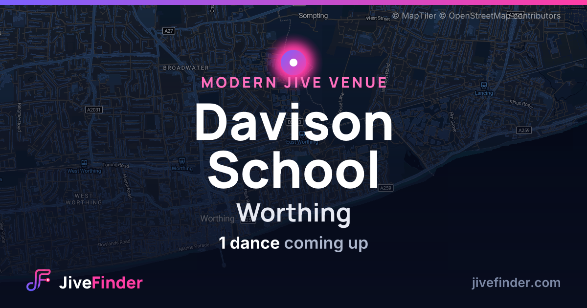 Modern Jive venue at Worthing, Davison School — 1 dance coming up