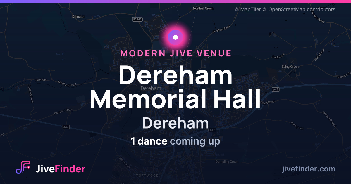 Modern Jive venue at Dereham, Dereham Memorial Hall — 1 dance coming up