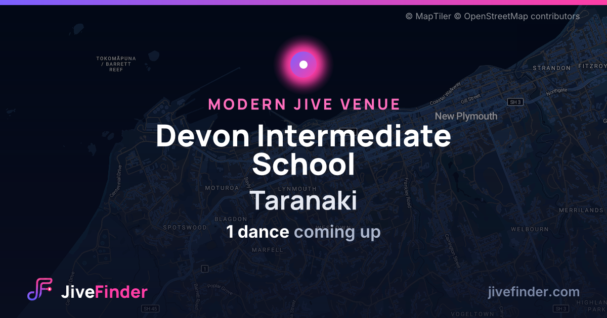 Modern Jive venue at Taranaki, Devon Intermediate School — 1 dance coming up