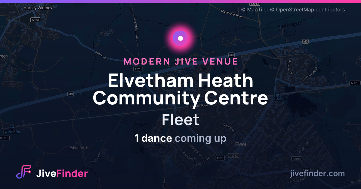 Modern Jive venue at Fleet, Elvetham Heath Community Centre — 1 dance coming up