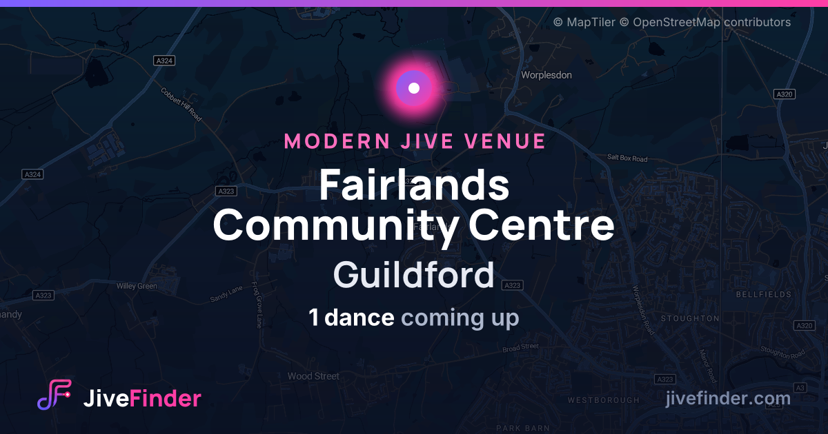 Modern Jive venue at Guildford, Fairlands Community Centre — 1 dance coming up