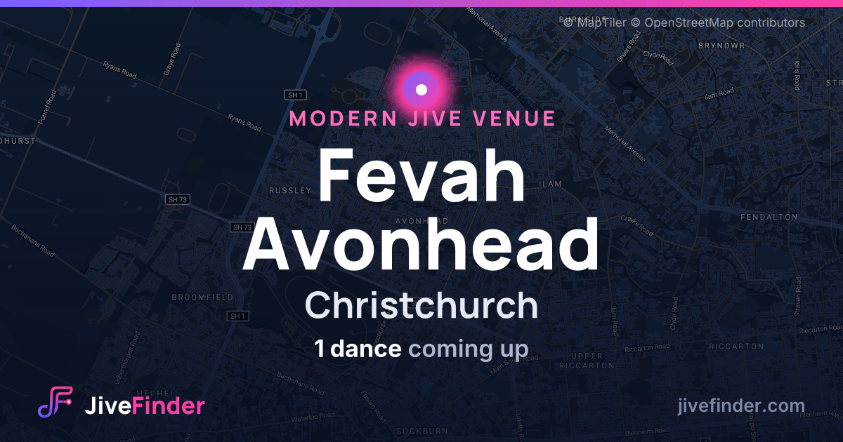 Modern Jive venue at Christchurch, Fevah Avonhead — 1 dance coming up