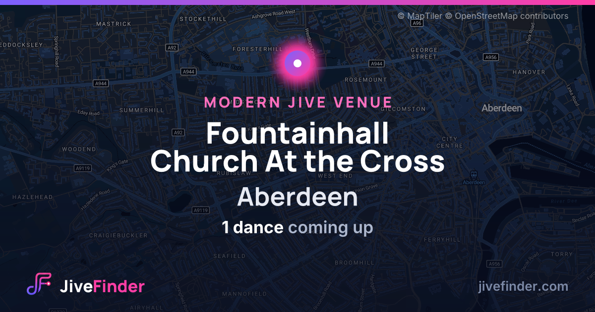 Modern Jive venue at Aberdeen, Fountainhall Church At the Cross — 1 dance coming up