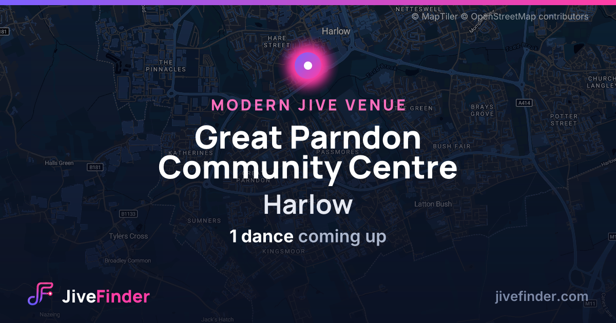 Modern Jive venue at Harlow, Great Parndon Community Centre — 1 dance coming up