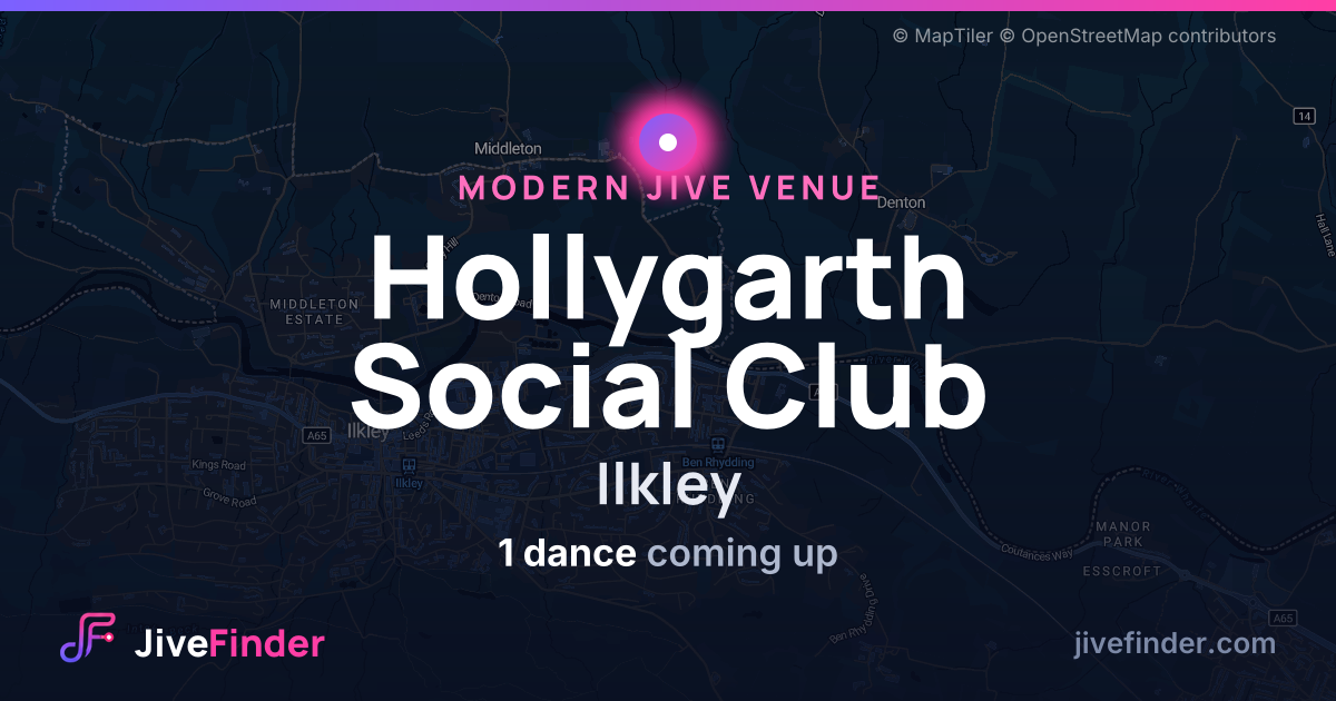 Modern Jive venue at Ilkley, Hollygarth Social Club — 1 dance coming up