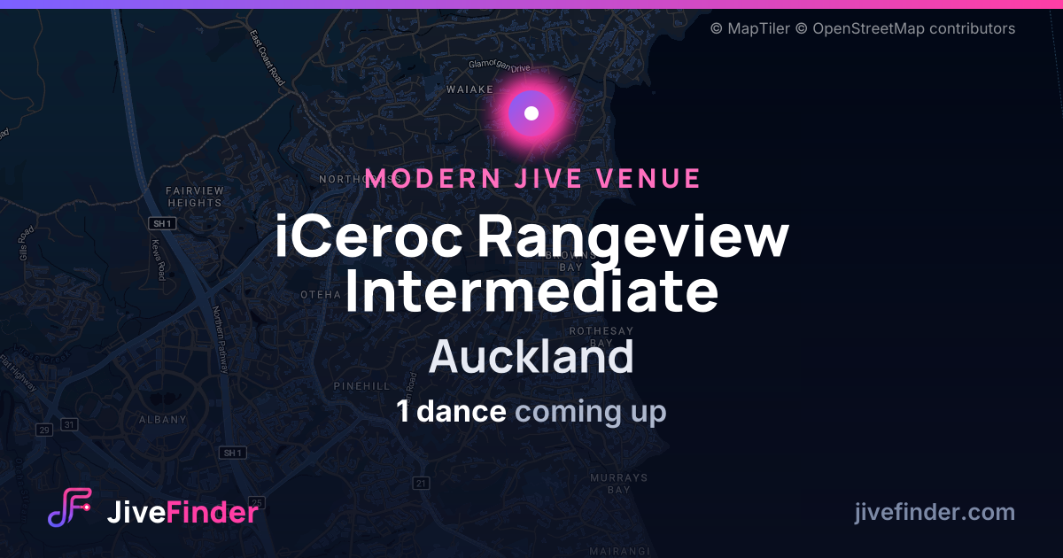 Modern Jive venue at Auckland, iCeroc Rangeview Intermediate — 1 dance coming up