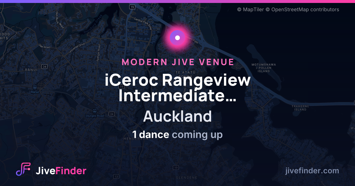 Modern Jive venue at Auckland, iCeroc Rangeview Intermediate School Hall — 1 dance coming up