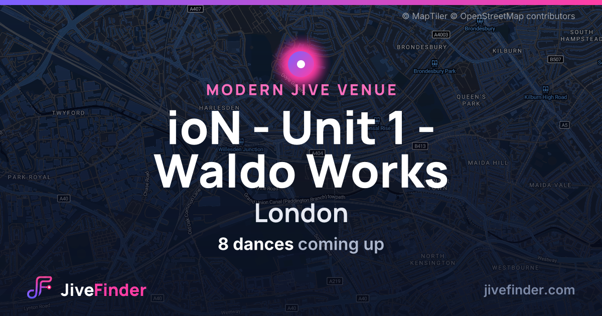 Modern Jive venue at London, ioN - Unit 1 - Waldo Works — 8 dances coming up
