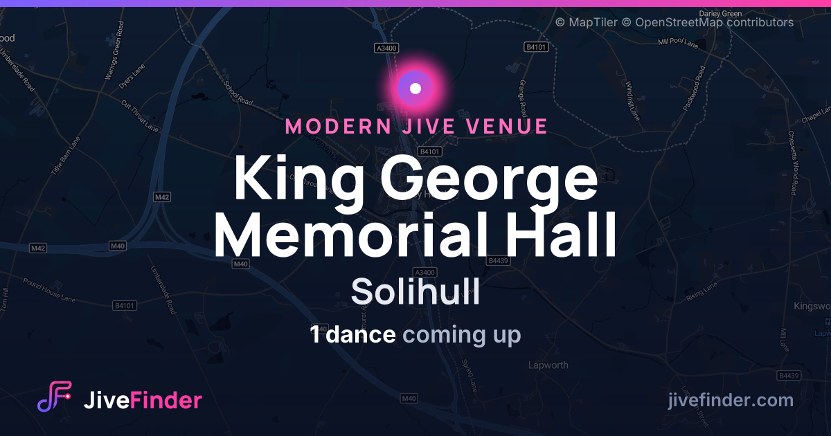Modern Jive venue at Solihull, King George Memorial Hall — 1 dance coming up