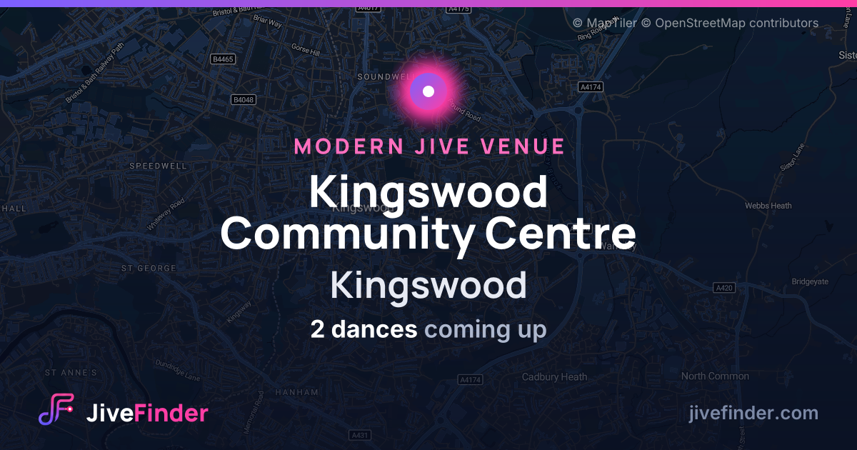 Modern Jive venue at Kingswood, Kingswood Community Centre — 2 dances coming up