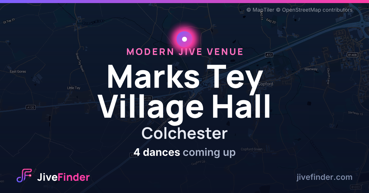 Modern Jive venue at Colchester, Marks Tey Village Hall — 4 dances coming up