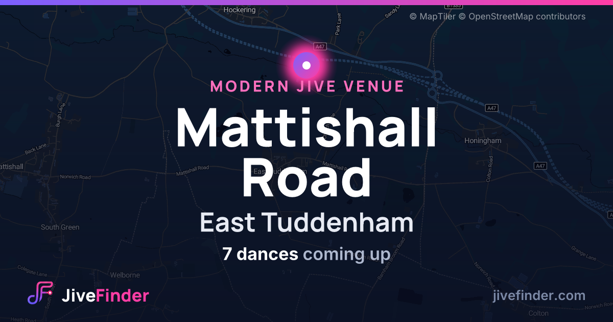 Modern Jive venue at East Tuddenham, Mattishall Road — 7 dances coming up