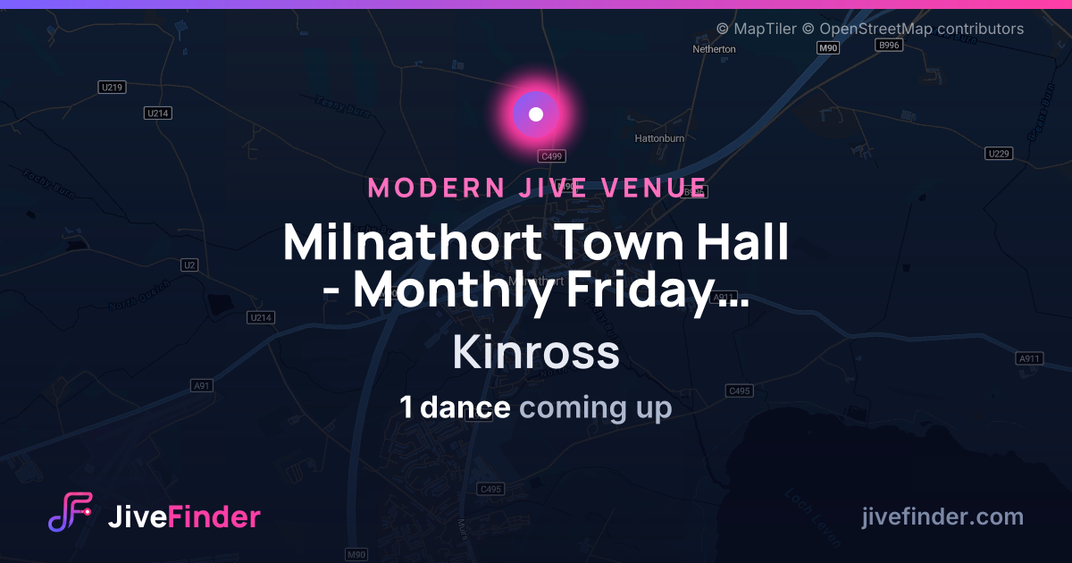 Modern Jive venue at Kinross, Milnathort Town Hall - Monthly Friday Class — 1 dance coming up