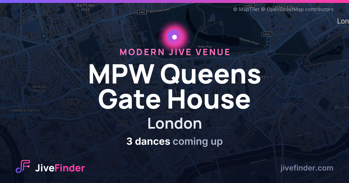 Modern Jive venue at London, MPW Queens Gate House — 3 dances coming up
