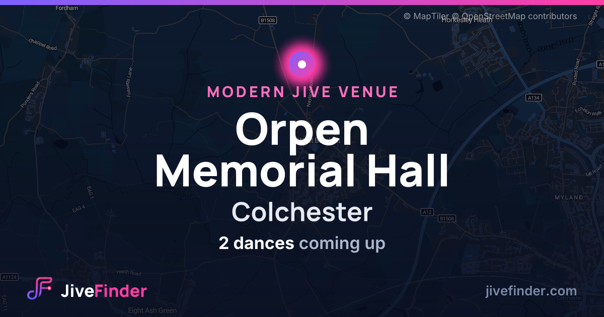 Modern Jive venue at Colchester, Orpen Memorial Hall — 2 dances coming up