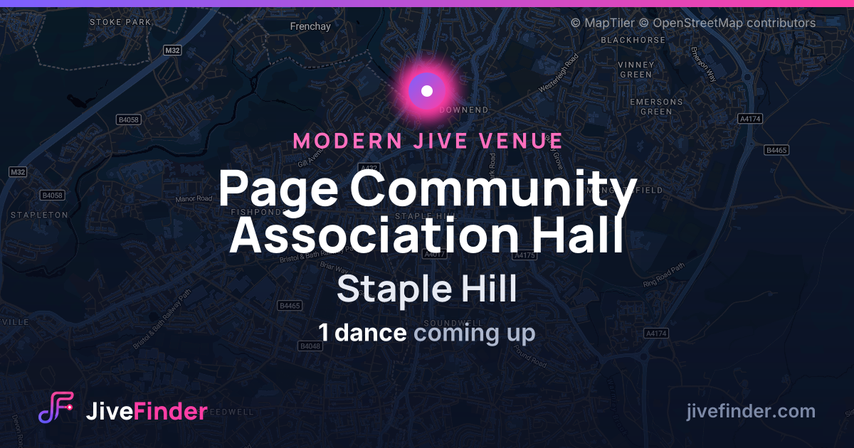 Modern Jive venue at Staple Hill, Page Community Association Hall — 1 dance coming up