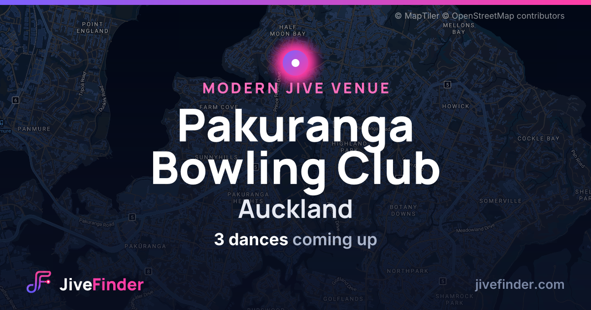 Modern Jive venue at Auckland, Pakuranga Bowling Club — 3 dances coming up