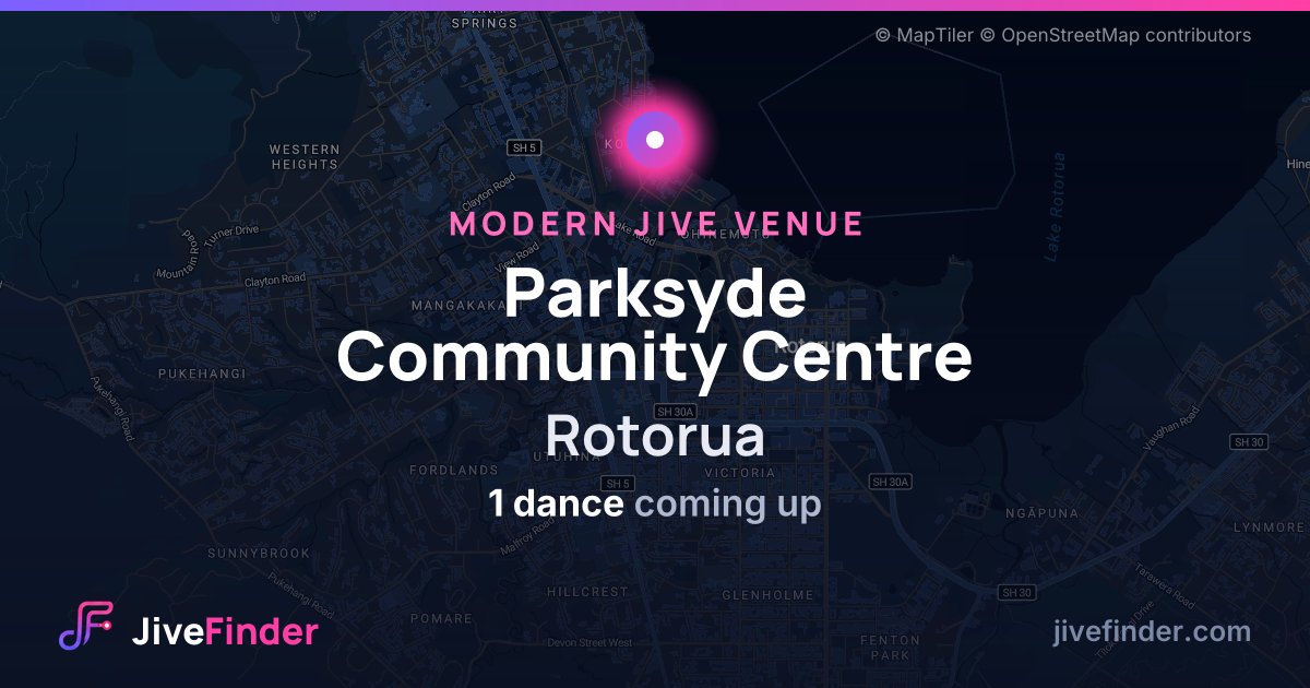 Modern Jive venue at Rotorua, Parksyde Community Centre — 1 dance coming up